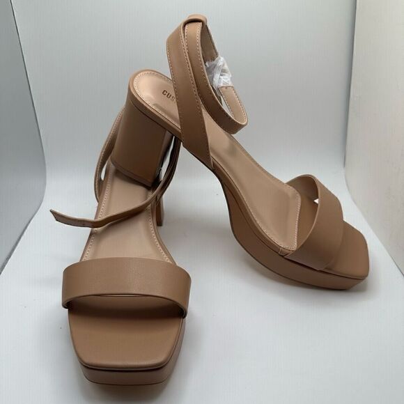 CUSHIONAIRE Women's platform dress sandal +Memory Foam 9.5 NUDE - Picture 6 of 8